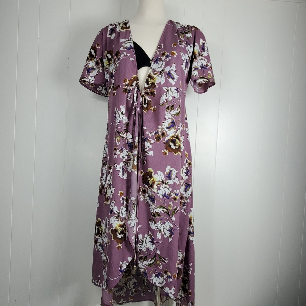 Sun N Moon floral swimsuit cover size large